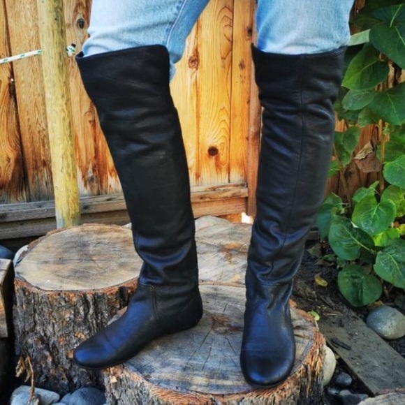 Nine West Shoes - Nine West Leather Knee High Riding Boots